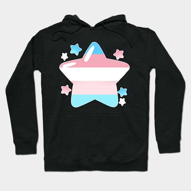 LGBTQ+ Pride Flag Stars - Transgender Hoodie by leashonlife